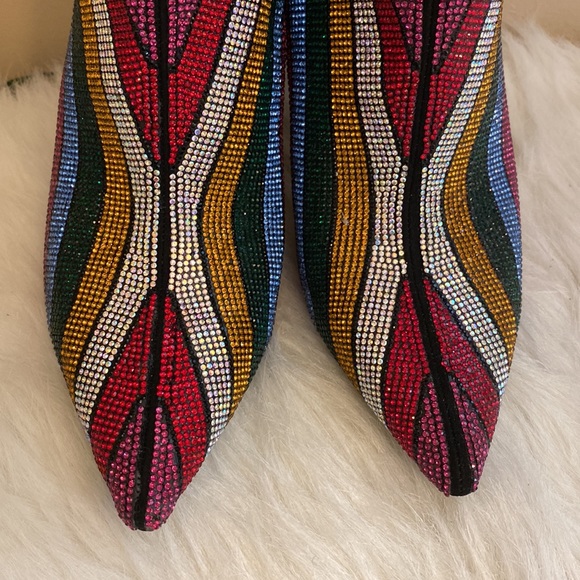 NWT INC International Concepts Reisa Colorful Rhinestone Booties - Size 9 - Picture 9 of 15
